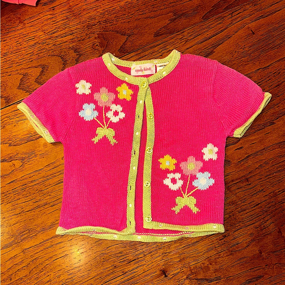 Vintage toddler floral sweater